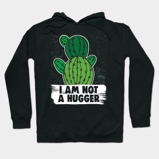 I Am Not A Hugger Sarcastic Black Hoodie